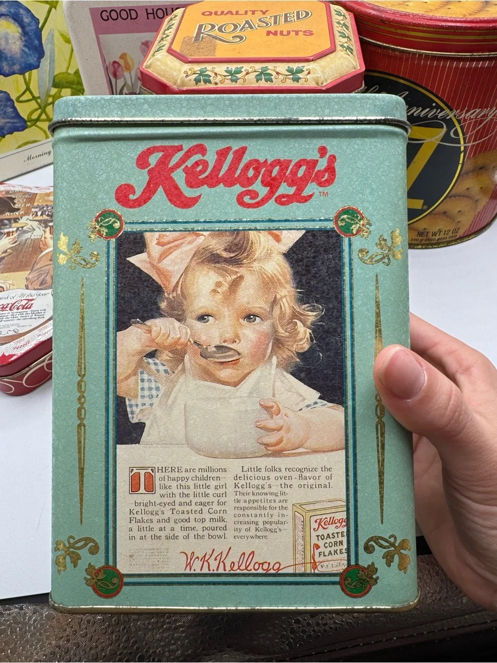 Vintage Lot of Themed Collectible Tins Ritz, Kellogg’s, Coca-Cola
